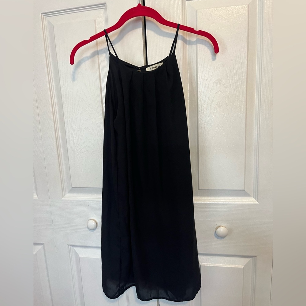 Simple black A frame style dress